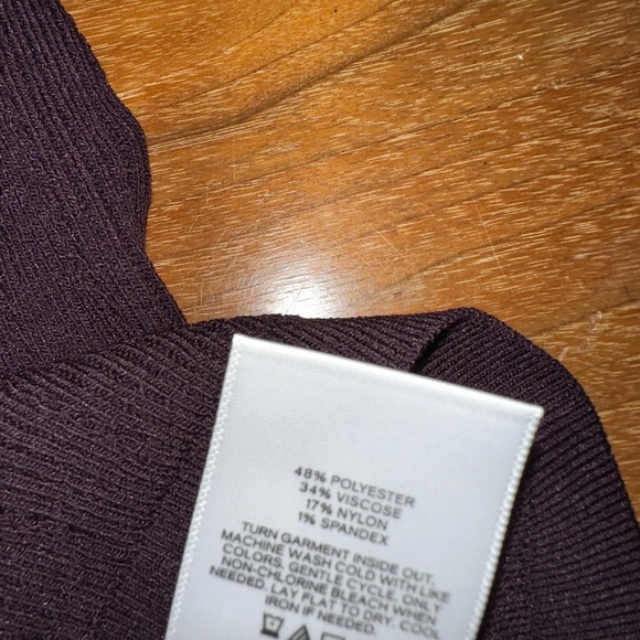 Express Deep Purple Knit Sleeveless Top with Gold Button Accent - Picture 7 of 7